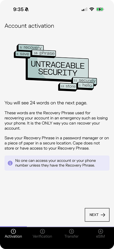 Activation iOS 3