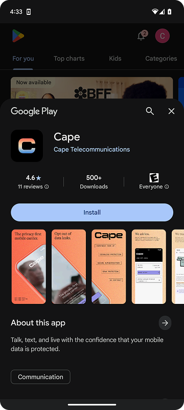 Activation Android 1